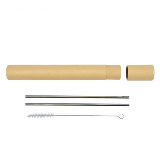 Cardboard tube straw sets